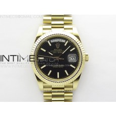 GM공장 롤렉스 데이데이트 40 블랙다이얼 옐로우골드금통 프레지던트브레이슬릿 DayDate 40mm 228238 GMF 1:1 Best YG Black Dial Stick Markers on President Bracelet A3255