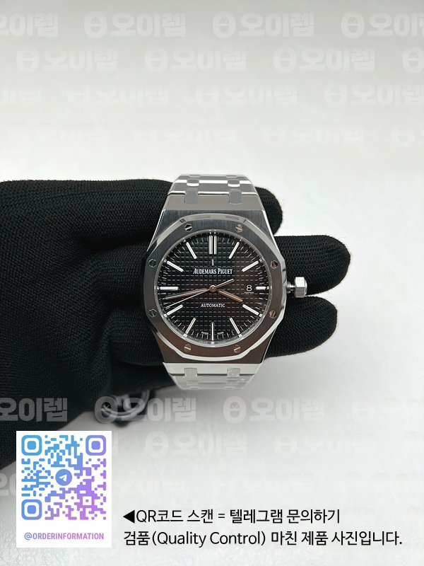 국내배송!! ZF공장 오데마피게 로얄오크 15400 스틸 블랙다이얼 브레이슬릿 (고유번호 ozf120)